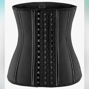 Black Steel Boned Waist Trainer